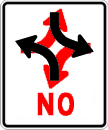 no 4-way left turn