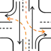 straight-ahead traffic