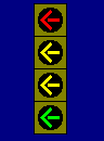 flashing yellow arrow