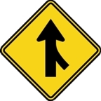lane drop sign