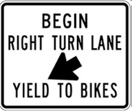 right turn yield bikes